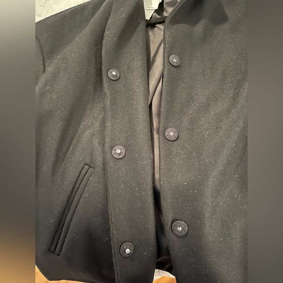 Gap women’s NWT Black Wool Coat snap front, size Medium - Picture 5 of 8